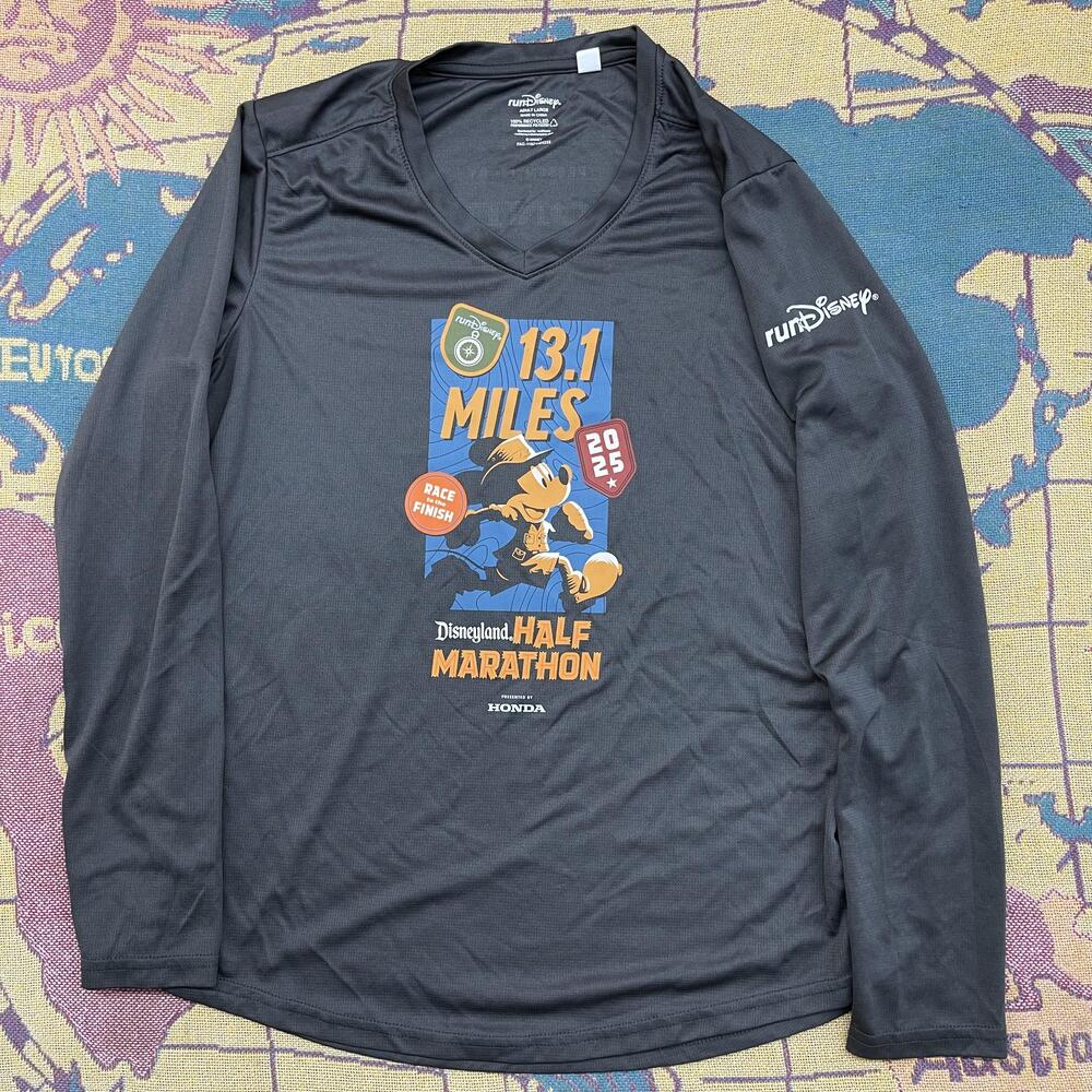 RunDisney Shirt Womens LARGE 13.1 Miles Disneyland Half Marathon 2025 Mickey